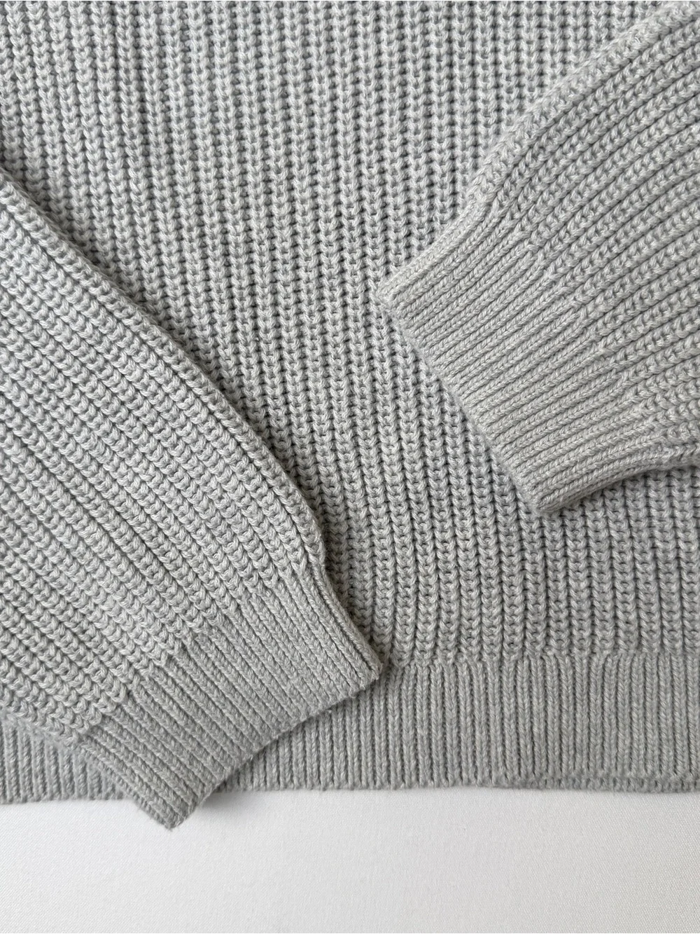 Cat & Jack Girls XL 14 Gray Ribbed Knit Collared Sweater